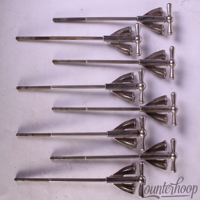 Ludwig 8x Bass Drum Long Bow-Tie Tension T-Rods+Claws 7"Nickel Club-Date 50s WFL — main photograph