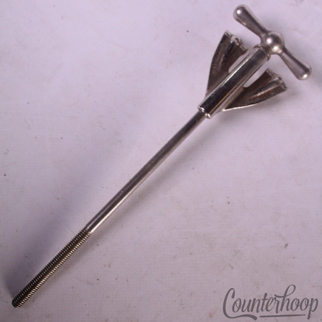 Ludwig Bass Drum Long Bow-Tie Tension T-Rod+Claw 7"Nickel Club-Date 50s WFL USA — main photograph