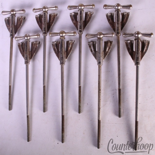 WFL Ludwig 20x Bass Drum Long Bow-Tie Tension T-Rods 7.5"Nickel Club-Date50 — main photograph
