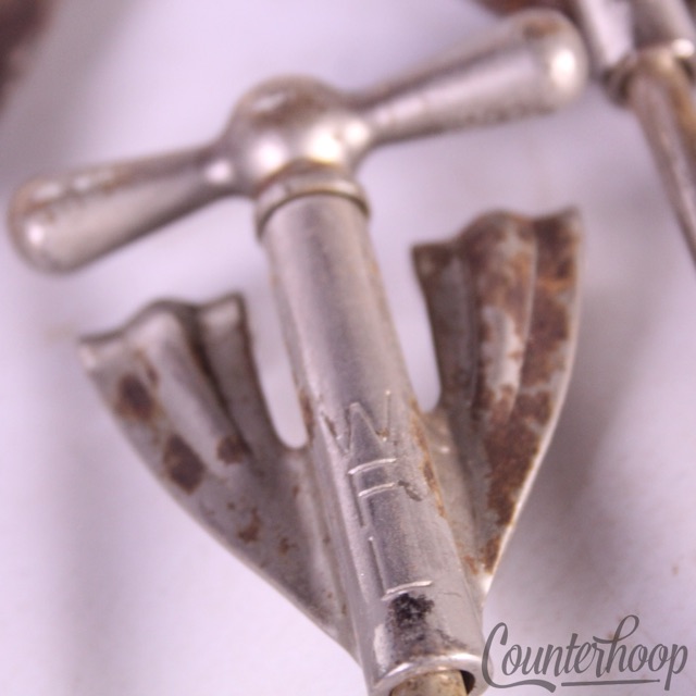 WFL Ludwig 4x Bass Drum Long Bow-Tie Tension T-Rod+Claw 7.5"Nickel Club-Date50 — main photograph