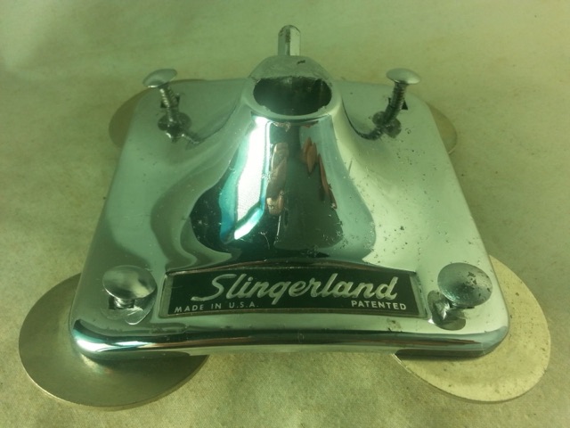 Slingerland Set-O-Matic Bass Drum Mount Arm Receiver 60s-70s Vintage USA Chrome — main photograph