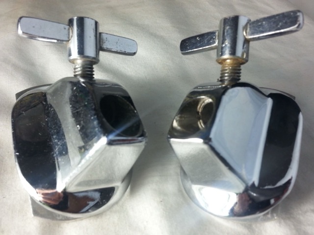 Slingerland Bass Drum Spur Mounts Left+Right Vintage 60s Sound King Chrome USA* — main photograph