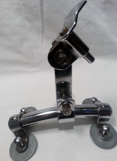 Slingerlnd Rail Mount 4-hole Chrome Vintage 50s-60s Sound King Chicago USA* — main photograph