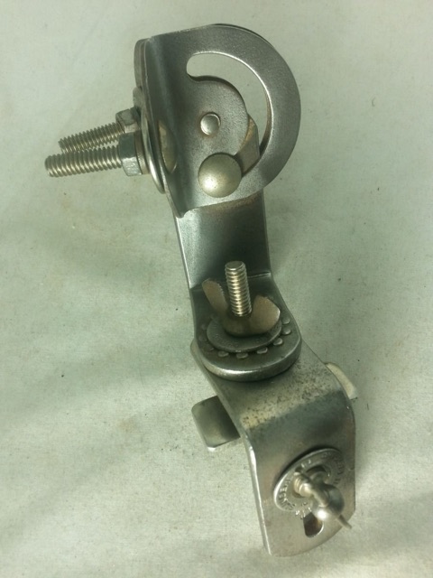 Slingerland Clamp-On Tom Drum Bass Hoop-Mount 1 1/2" Nickel Vintage 40s-50s RK* — main photograph