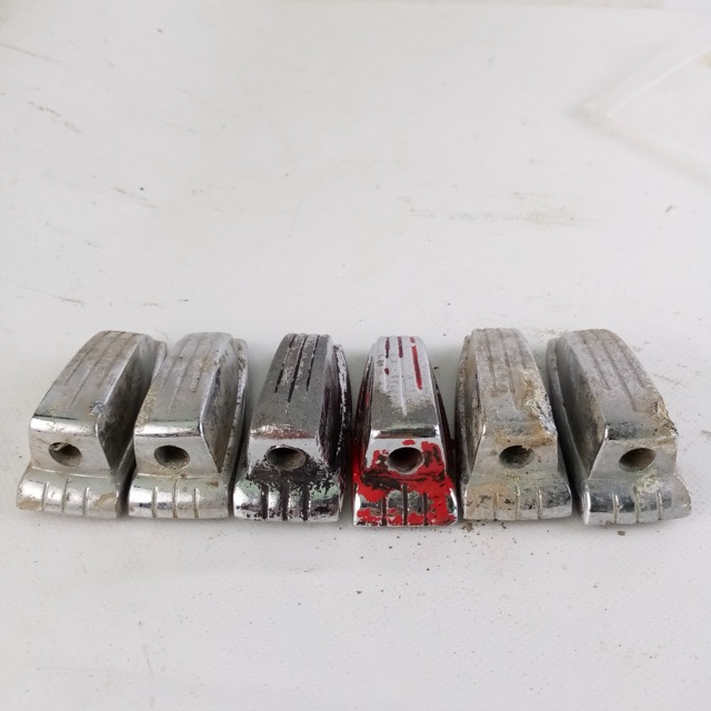 PARTS Ludwig 6 Bass/Floor Tom Drum Lugs Large Classic Tension Lug Chrome Vintage — main photograph