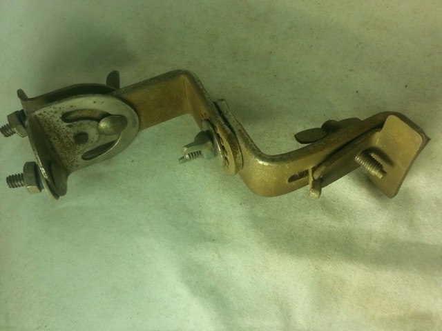 Slingerland Clamp-On RK Tom Drum Bass Hoop-Mount 1 1/2" Nickel Vintage 40s-50s* — main photograph