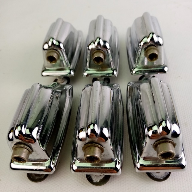Rogers 6x Beavertail Tom/Snare Drum Lugs Chrome Fullerton Vintage 70s XP8 Big R — main photograph