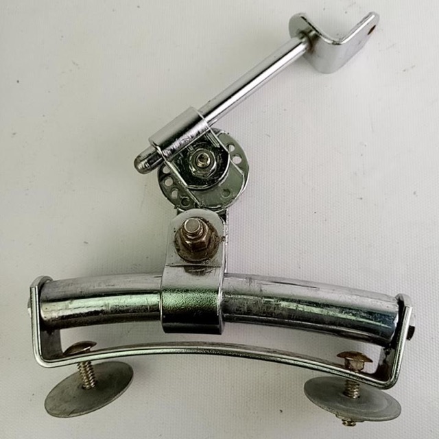 Gretsch "Long-Arm" Rail Mount Bass Drum Clip Tom Walberg&Auge Chrome Vintage 50s — main photograph