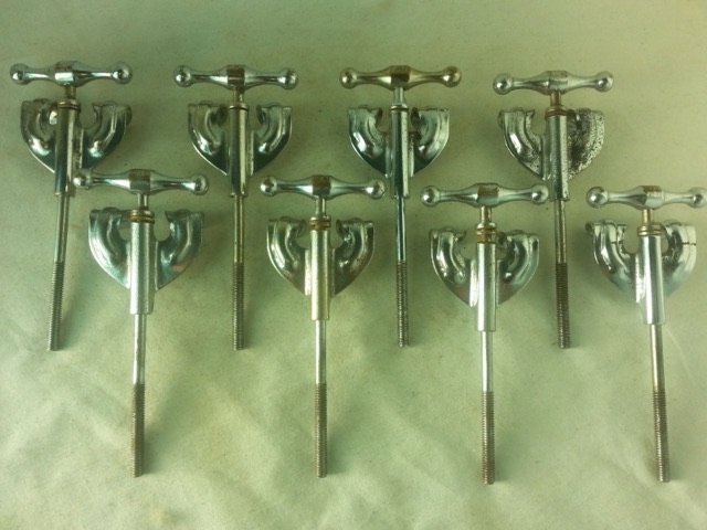 Slingerland 8x Radio King Bass Drum Tension T-Rods/Claws Chrome Bow-Tie 40s-50s — main photograph