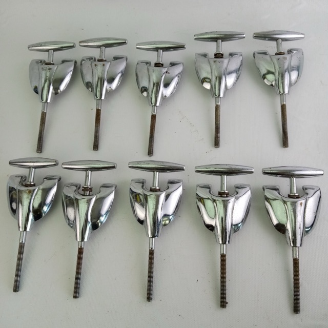 Gretsch 10x Bass Drum Tension Rods+Claws Round Badge Chrome Vintage RB 3 3/4"60s — main photograph