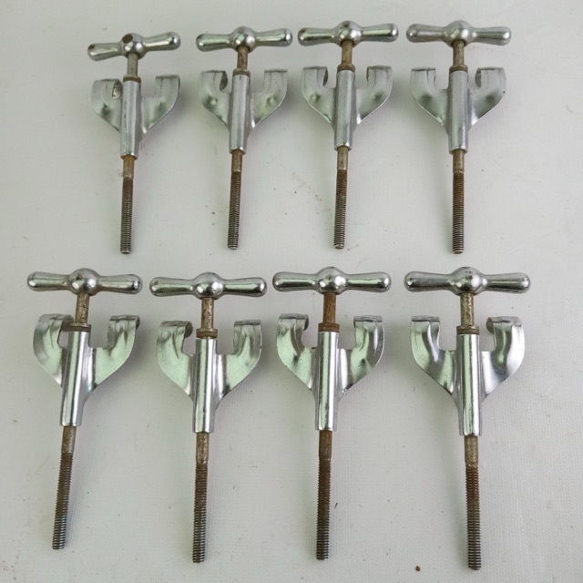 Gretsch 8x Bass Drum Tension Rods+Claws RB Chrome Vintage Broadkaster 50s USA* — main photograph
