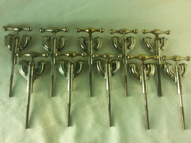 Slingerland 10x Radio King Bass Drum Tension Rods/Claws Nickel Vintage 40s-50s* — main photograph