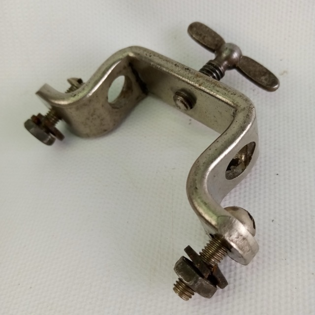 Slingerland Floor Tom Leg Mount/Bass Drum Cymbal L-Arm Holder Nickel Vintage 40s — main photograph