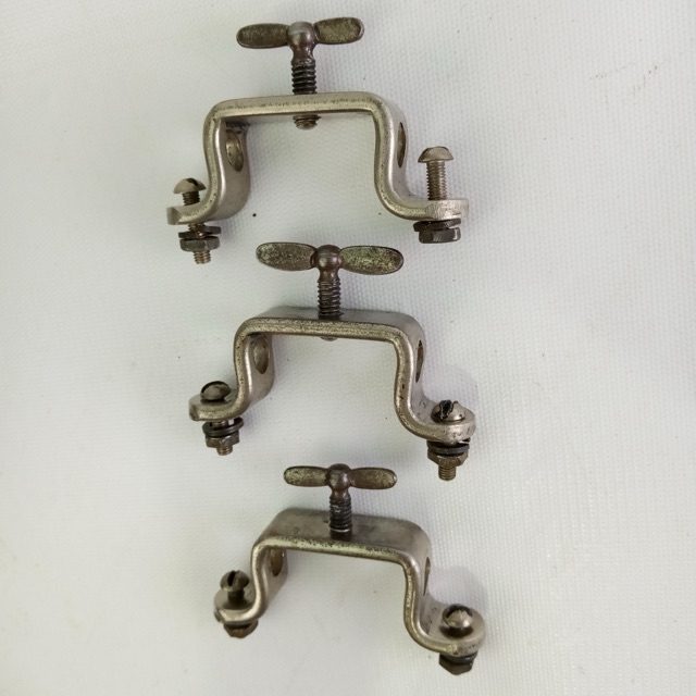 Slingerland 3x Floor Tom Leg Mounts/Bass Drum Cymbal L-Arm Holder Nickel Vintage — main photograph