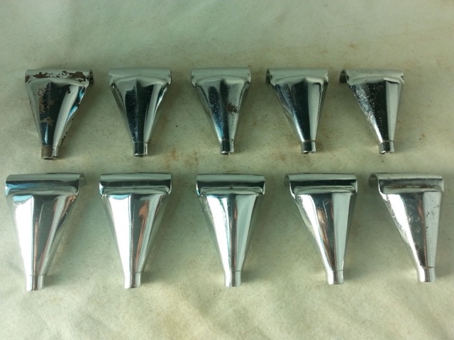 Pearl 10x Bass Drum Tension-Rod-Claws Chrome Vintage 60s Made Japan Slingerland — main photograph