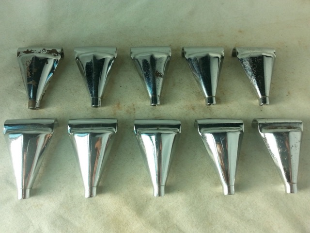 Pearl 10x Bass Drum Tension-Rod-Claws Chrome Vintage 60s Made Japan Slingerland — main photograph