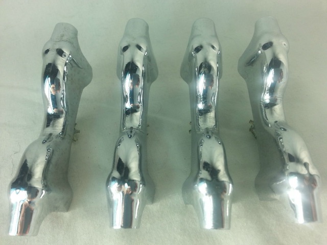 Premier Olympic 4x Snare Drum Lugs Chrome Vintage 50s-60s Made in England VG+* — main photograph