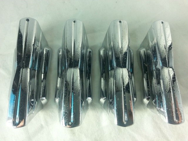 Premier Olympic Beverley 4x Snare Drum Lugs 6000 Chrome Vintage 70s England* — main photograph
