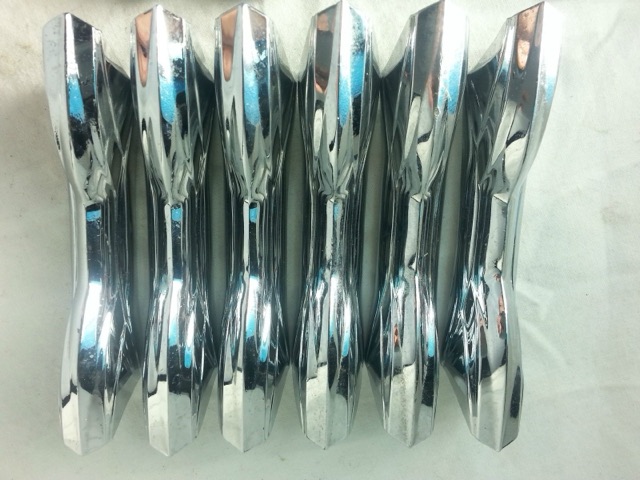Premier 6x Tom/Snare Drum Center Lugs 4" Diamond Chrome Vintage 60s England* — main photograph