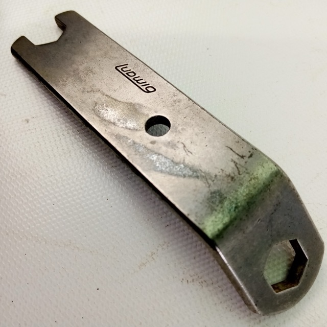 Ludwig Hex Wrench Rack Tom Drum Mount Bracket Nut Adjustment Tool Block Logo 70s — main photograph