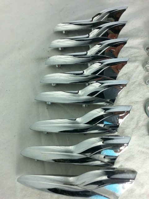 Premier 8x Floor Tom Drum Lugs Dummy-Boss Diamond Chrome Vintage 60s England* — main photograph