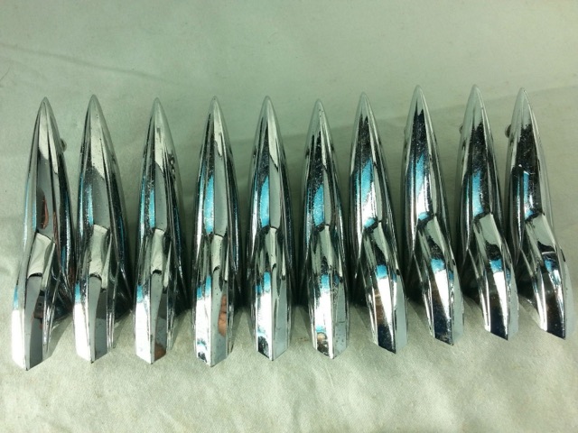 Premier 10x Floor Tom Drum Lugs Diamond Chrome 50s Vintage England 2-Hole* — main photograph