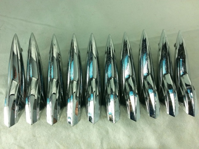 Premier 10x Floor Tom Drum Lugs Diamond Chrome 50s Vintage England 2-Hole* — main photograph