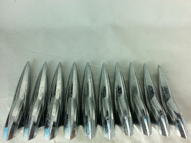 Premier 10x Floor Tom Drum Lugs Diamond Chrome Vintage 50s-60s England 2-Hole* — main photograph