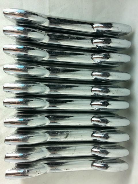 Premier 10x Bass Drum Lugs Diamond Chrome Vintage 70s England 2-Hole Marching* — main photograph