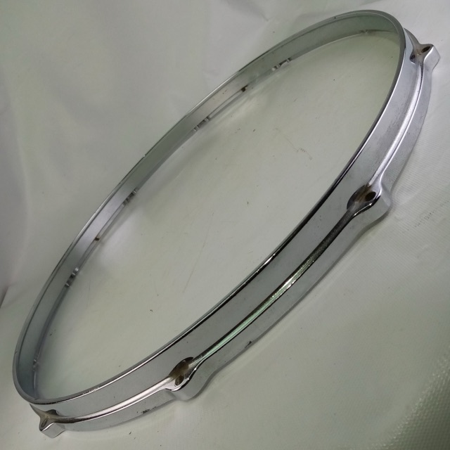 Gretsch 18" Die-Cast 10-Lug Floor Tom Drum Rim Hoop Chrome Batter Vintage 70s* — main photograph