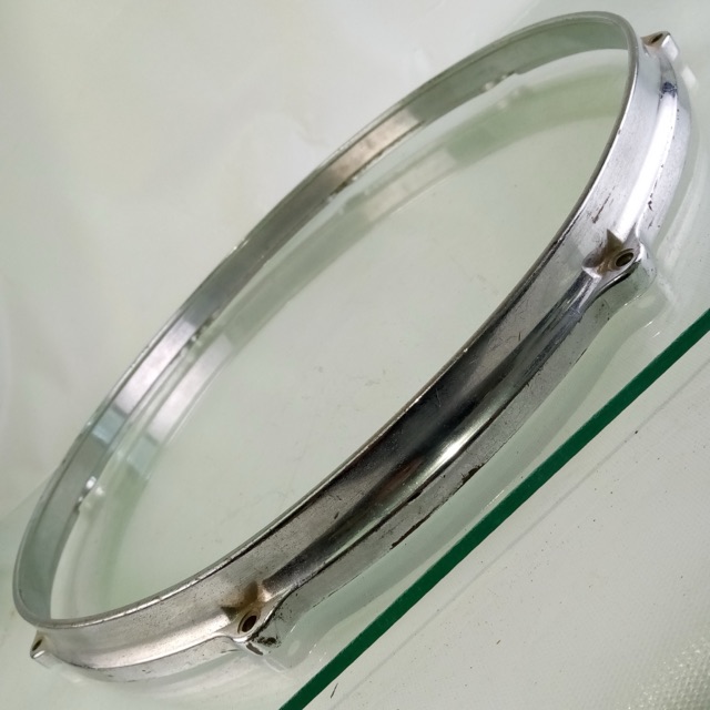 Gretsch 16"Die-Cast 8-Lug Floor Tom Drum Rim Hoop USA Vintage 60s Chrome — main photograph