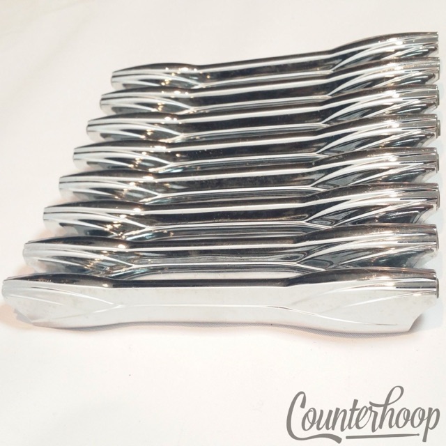 Premier 8x Snare Drum/Marching/Bass Lugs 7 1/8"Long Diamond Chrome Vintage 70s* — main photograph