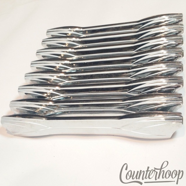 Premier 8x Snare Drum/Marching/Bass Lugs 7 1/8"Long Diamond Chrome Vintage 70s* — main photograph