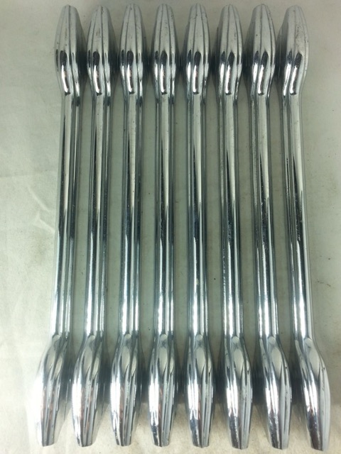 Premier 8x Bass Drum Lugs Diamond Chrome Vintage 50s England 2-Hole 9 1/4"* — main photograph