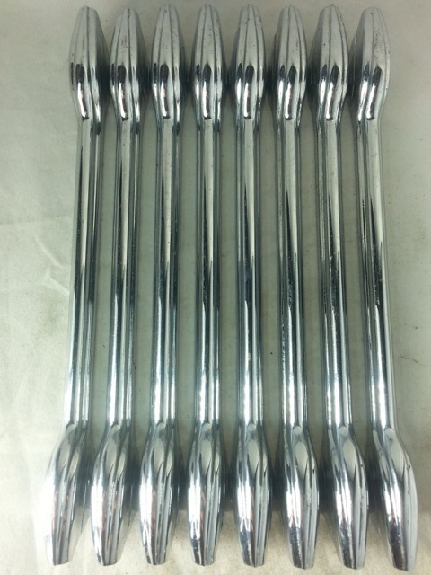 Premier 8x Bass Drum Lugs Diamond Chrome Vintage 50s England 2-Hole 9 1/4"* — main photograph