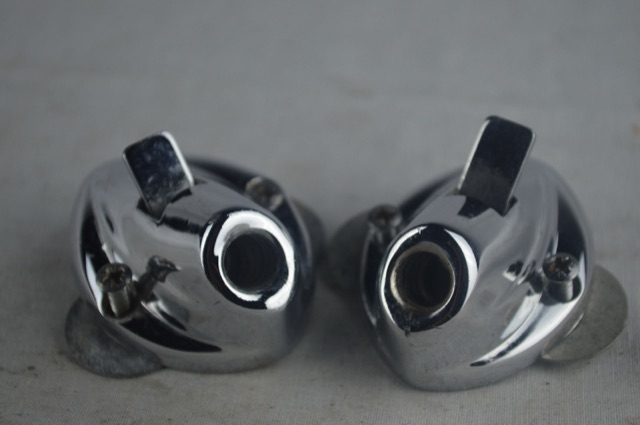 Premier 50s-60s Bass Drum Spur Mounts Spring-Loaded Push-Button Chrome England* — main photograph