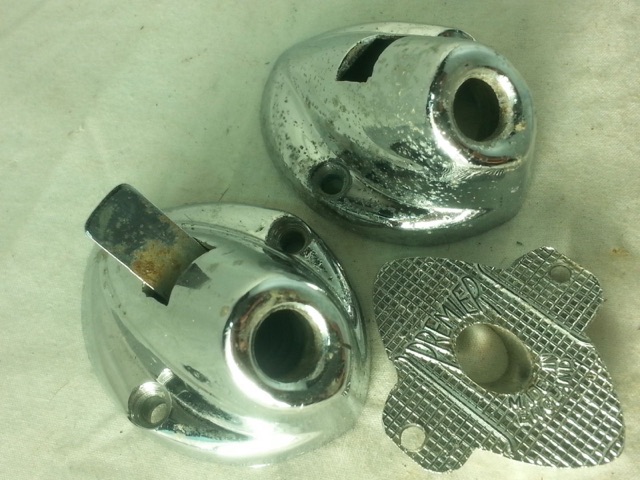 Premier Bass Drum Spur Mounts Spring-Loaded Push-Button Diamond Chrome Parts* — main photograph