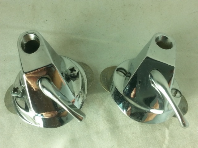 Premier Olympic Bass Drum Spur Mounts Set 2x Diamond Chrome Vintage 60s-70s* — main photograph
