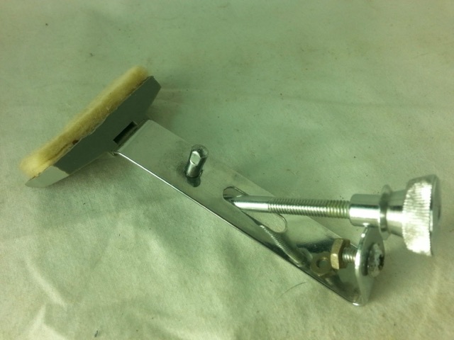 Premier Snare/Tom Drum Muffler Chrome Vintage 60s-70s England White Felt* — main photograph