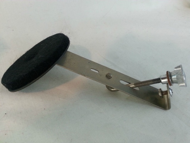 Premier Bass Drum Muffler Chrome Vintage 50s-60s Made in England Black Felt* — main photograph