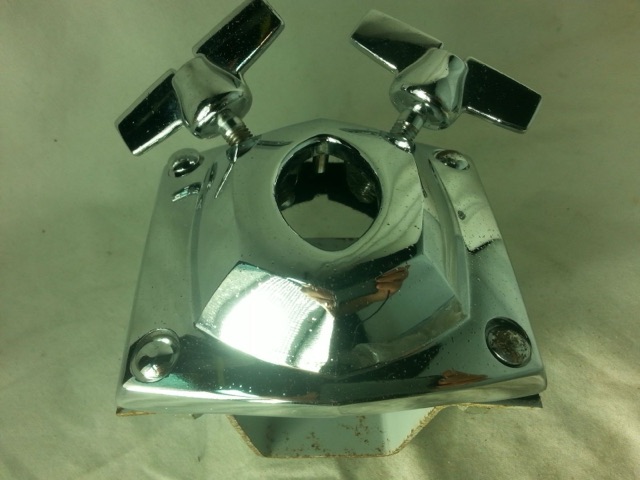 Premier Bass Drum Tom Post Arm Receiver Mount Vintage 60s-70s England Chrome* — main photograph