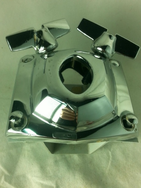 Premier Bass Drum Tom Post Arm Receiver Mount Vintage 60s-70s England Chrome VG — main photograph