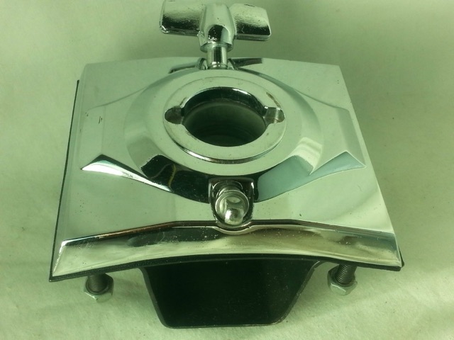 Premier Artist Bass Drum Tom Post Arm Receiver 1 1/8" Mount Chrome Vintage 90s* — main photograph