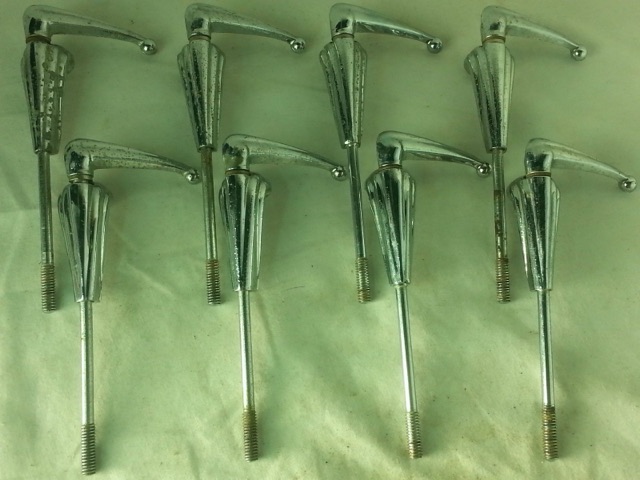 Premier 8x Bass Drum Tension T-Rods/Claws Diamond Chrome England Vintage 50s-60s — main photograph