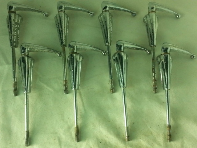 Premier 8x Bass Drum Tension T-Rods/Claws Diamond Chrome England Vintage 50s-60s — main photograph