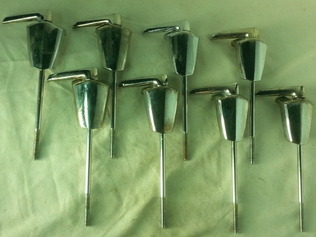 Premier 8x Bass Drum Tension T-Rods/Claws Vintage 60s-70s Diamond Chrome 5 1/2" — main photograph
