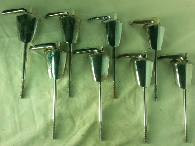 Premier 8x Bass Drum Tension T-Rods/Claws Vintage 60s-70s Diamond Chrome 5 1/2" — main photograph