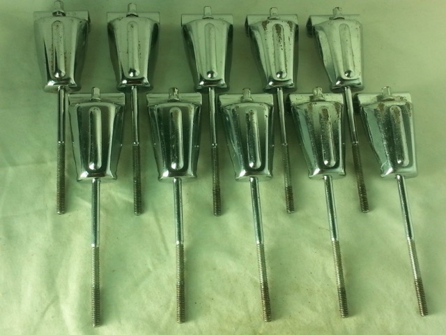 Premier 10x Bass Drum Tension T-Rods/Claws Vintage 70s-80s Marching Chrome 5 1/2 — main photograph