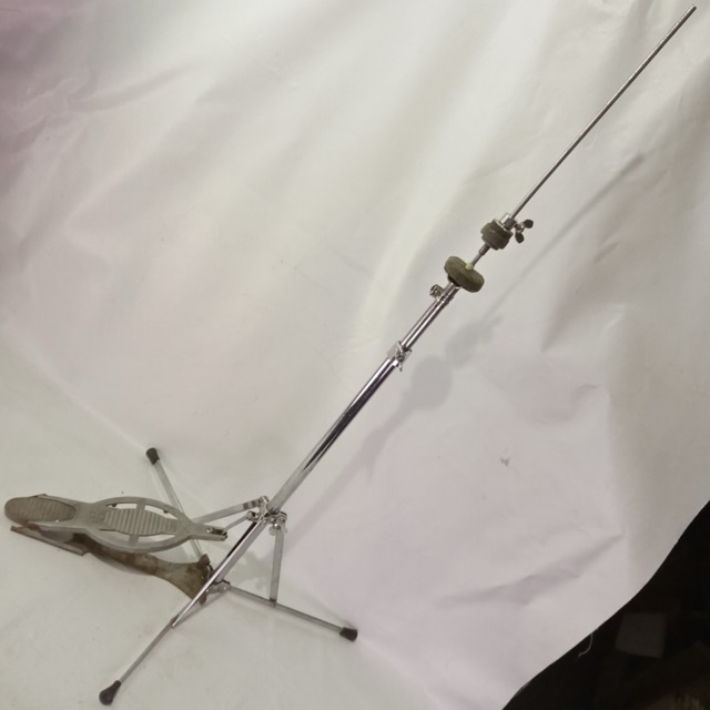 Ludwig WFL #1121 Flat-Base Hi-Hat Cymbal Stand Speed-King Chrome USA Vintage 50s — main photograph