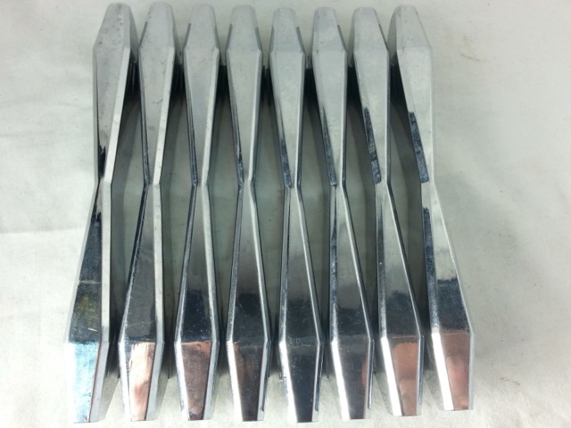 Carlton 8x Marching Snare Drum Lugs 5"Hole Chrome Vintage 60s England 6.5"Long* — main photograph